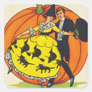 Sticker Carré Hallowe'en Salutations