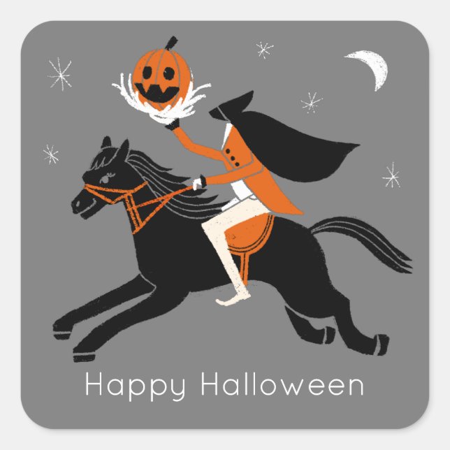 Sticker Carré Halloween sans tête (Devant)