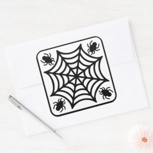 Sticker Carré Halloween Spiderweb