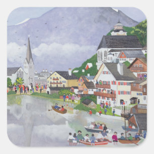 Sticker Carré Hallstadt Autriche 1995