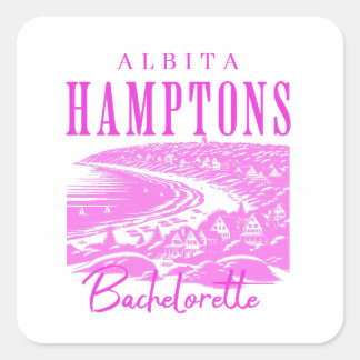 Sticker Carré hamptons bachelorette week-end filles