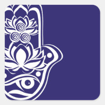 Hamsa bleu et blanc