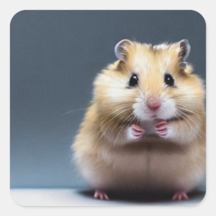 Sticker Carré Hamster mignon