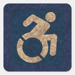 Sticker Carré Handicap Texté
