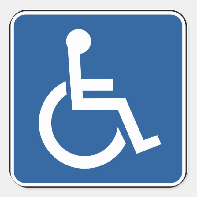 Sticker Carré Handicapé (Devant)