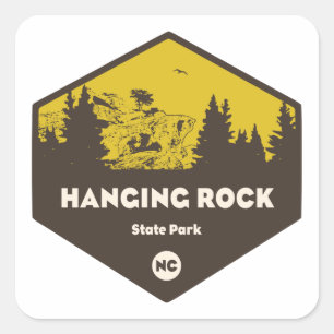Sticker Carré Hanging Rock State Park, Caroline du Nord