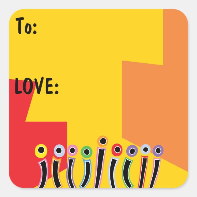 Sticker Carré Hanoukka Bright Dancing Candles (Devant)
