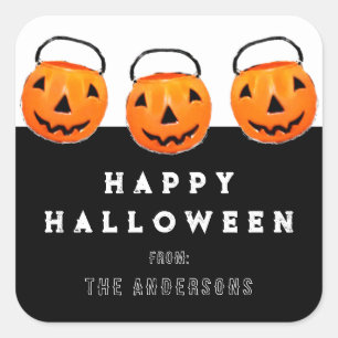 Sticker Carré Happy Halloween Gift Treats