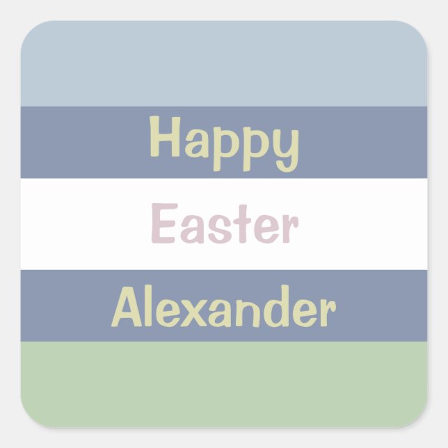 Sticker Carré Happy Happy Text Beverage Coaster (Devant)