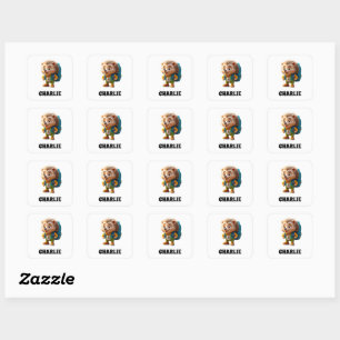 Sticker Carré Happy Hedgehog
