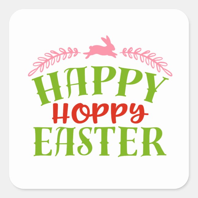 Sticker Carré Happy Hoppy (Devant)