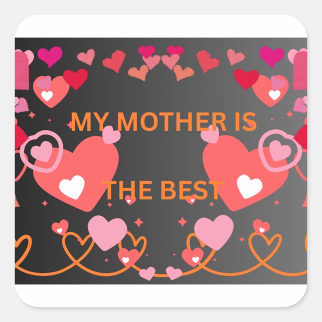 STICKER CARRÉ HAPPY MOTHERS DAY  (Devant)