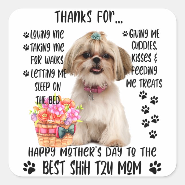 Sticker Carré Happy Mother's Day 2021 (Devant)