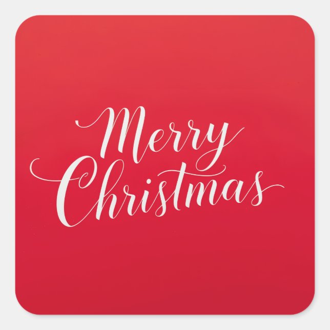 Sticker Carré Happy New Year Merry Christmas Holiday Season (Devant)