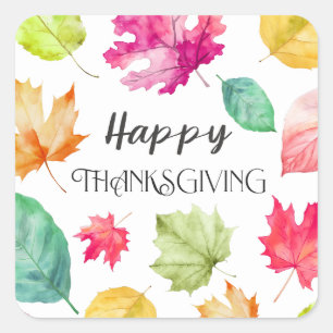 Sticker Carré Happy Thanksgiving