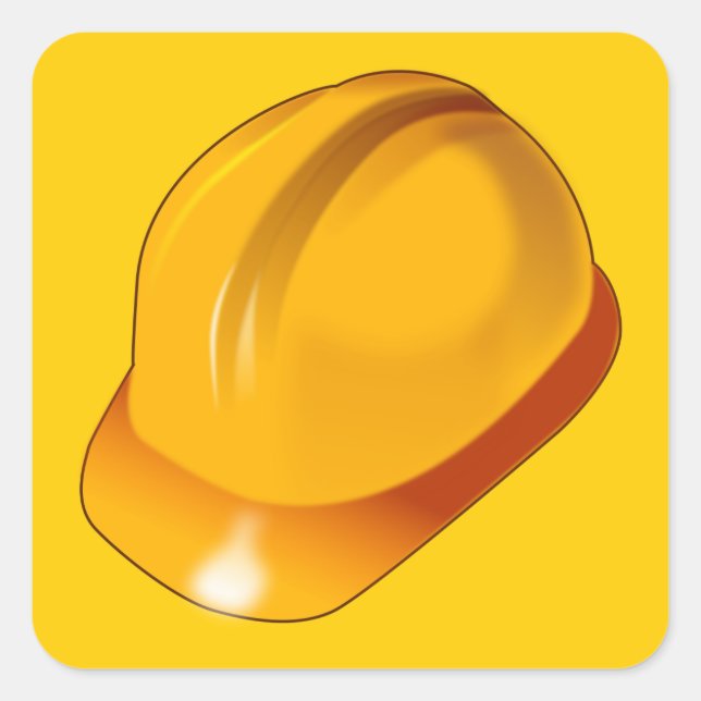 Sticker Carré Hard_Casquette_Vector_Clipart maintenance de const (Devant)