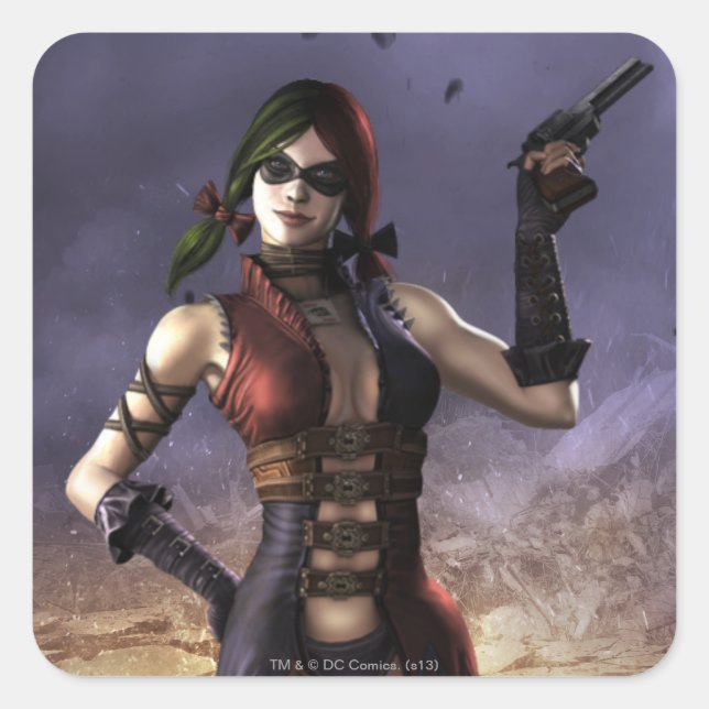 Sticker Carré Harley Quinn (Devant)