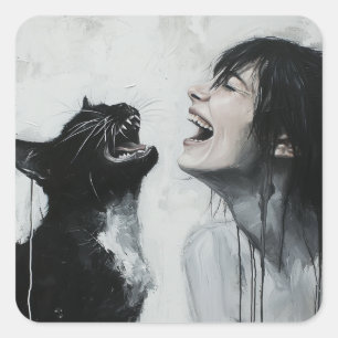 Sticker Carré Harmonie du rire : Esprit nordique