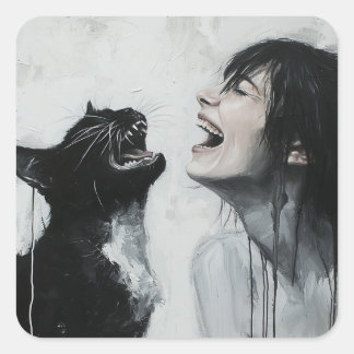 Sticker Carré Harmonie du rire : Esprit nordique