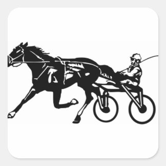 Sticker Carré Harnais Horse Racing