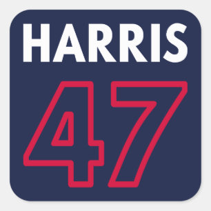 Sticker Carré Harris 47 III - Kamala Harris Pour Président