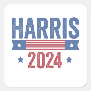 Sticker Carré Harris Pour Président Élections Démocrates América