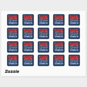 Sticker Carré Harris Shapiro 2024 Pour le peuple Drapeau américa
