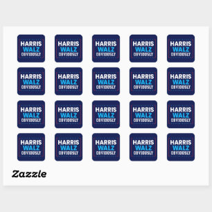 Sticker Carré Harris Walz 2024 Évidemment