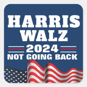 Sticker Carré Harris Walz 2024 Vote démocrate