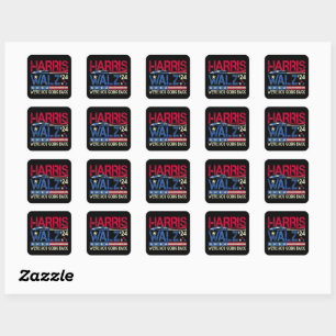 Sticker Carré Harris Walz Kamala Harris 2024 Tim Walz