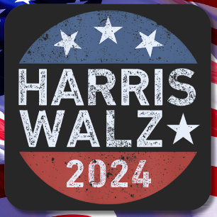 Sticker Carré Harris Walz Waltz