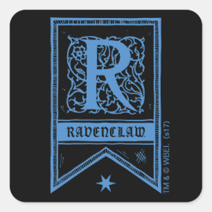 Sticker Carré Harry Potter Bannière de monogramme de Ravenclaw