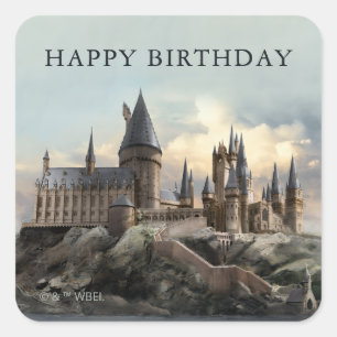 Sticker Carré Harry Potter   Château de Poudlard de jour