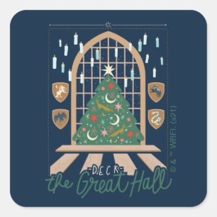 Sticker Carré Harry Potter   Deck the Great Hall