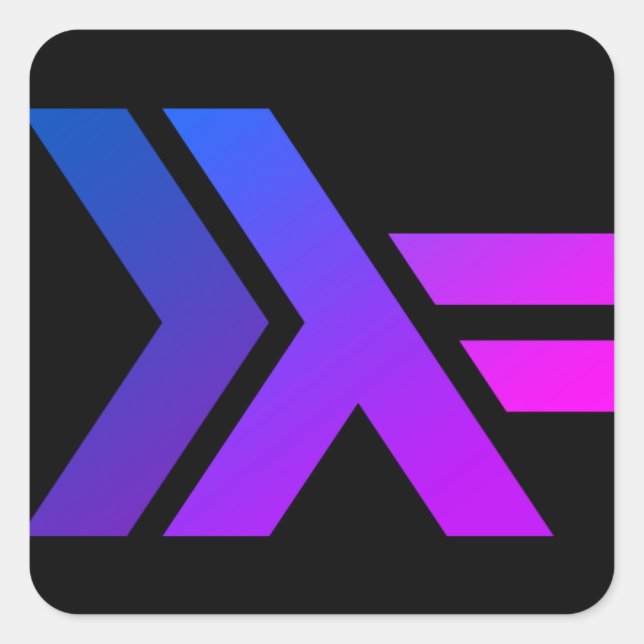 Sticker Carré Haskell Logotype (Devant)