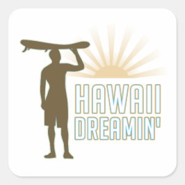 Sticker Carré Hawaii Dreaming