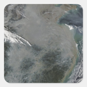 Sticker Carré Haze au-dessus de la Chine orientale