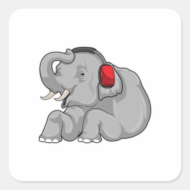 Sticker Carré Headphone (Devant)