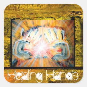 Sticker Carré Healing Hands