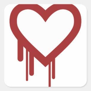 Sticker Carré Heartbleed Bug 2014 - Haute Qualité