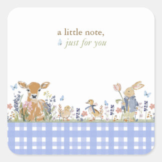 Sticker Carré Hearthlight Notes Spring Soft Meadow Gingham