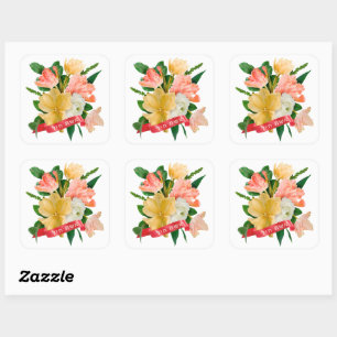 Sticker Carré Hébreu : Eshet Chayil - [juive] Femme de la vailla