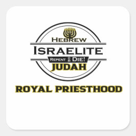 Sticker Carré Hébreu Israélite 12 tribus d'Israël Juda