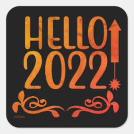 STICKER CARRÉ HELLO 2022