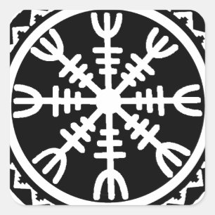Sticker Carré Helm Viking d'Awe