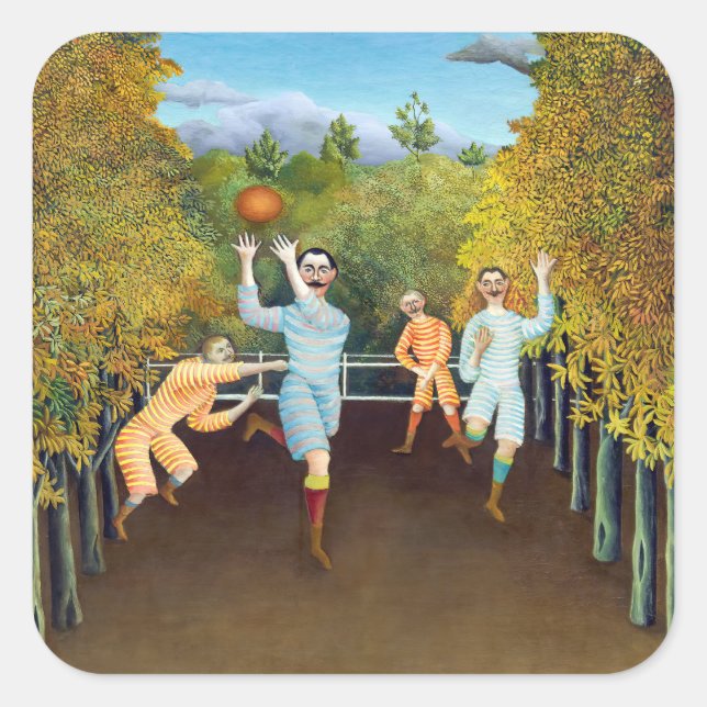Sticker Carré Henri Rousseau - Les joueurs de football (Devant)