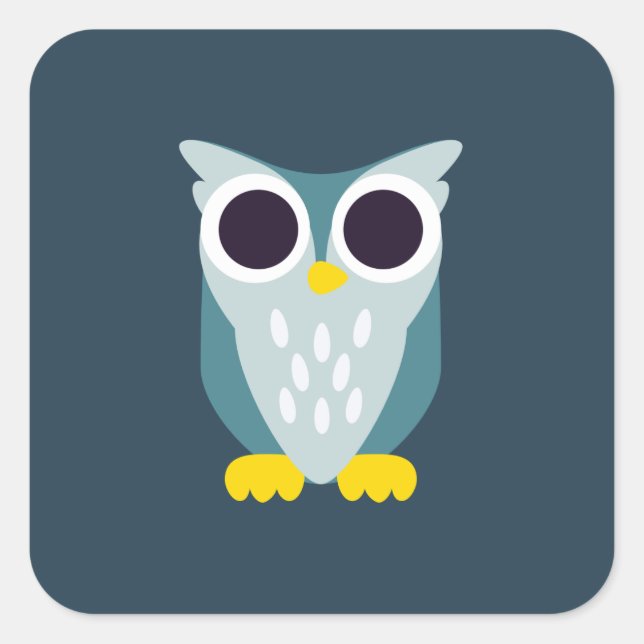 Sticker Carré Henry le hibou (Devant)