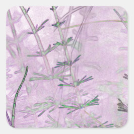 Sticker Carré Herbes/tiges de corail
