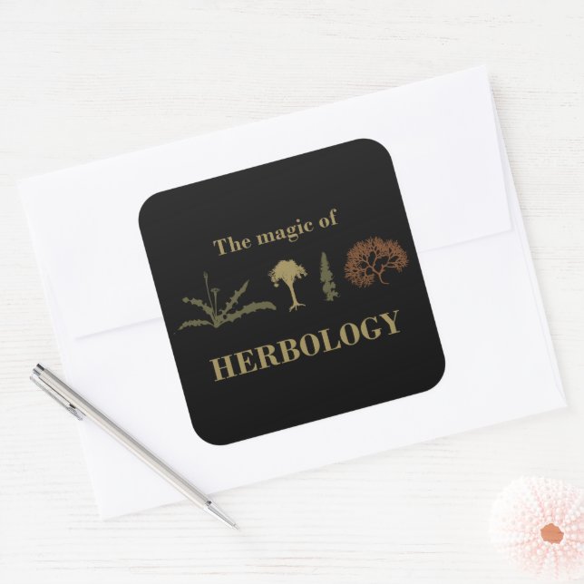 Sticker Carré herbologie (Enveloppe)