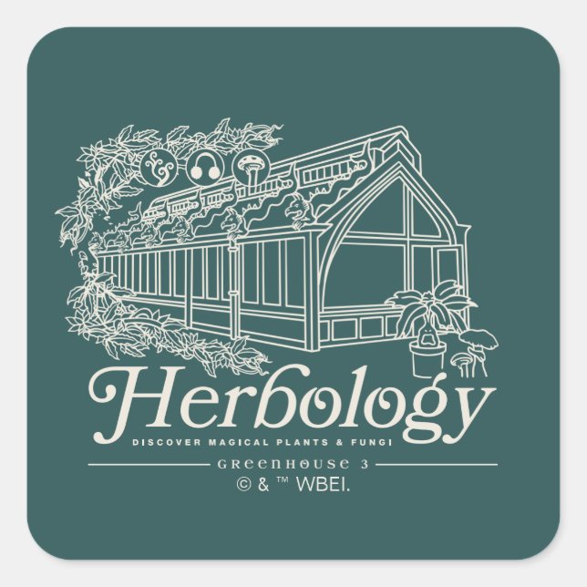 Sticker Carré Herbologie HOGWARTS™ (Devant)